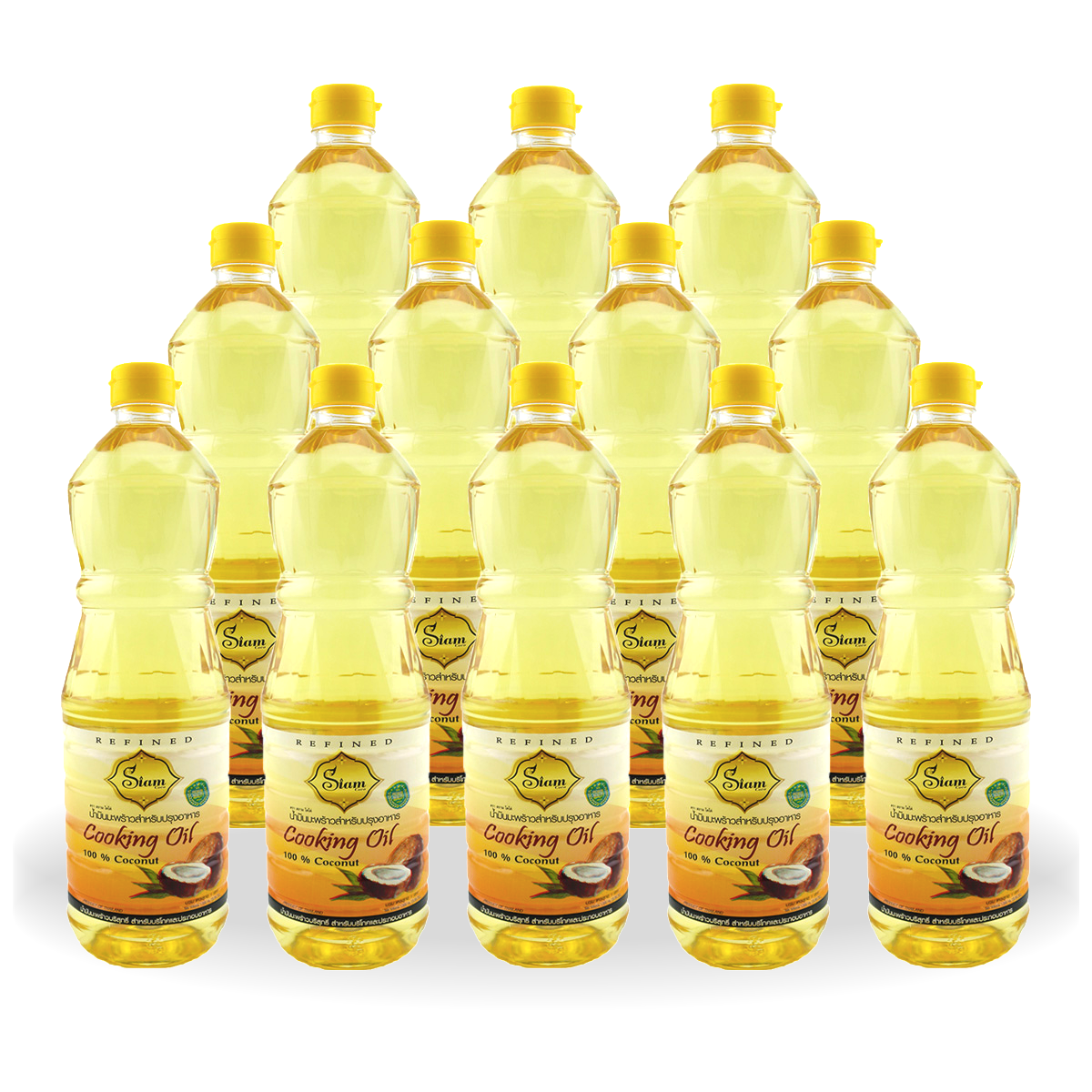 COCONUT COOKING OIL SIZE 1,000 ML. ( 1 LITERS ) 12 UNITS Siamplus
